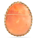 Antique Gilt Christening of the Baby Cameo Brooch