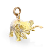 Vintage 14k Yellow Gold Elephant Charm Pendant