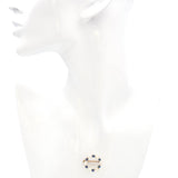 Antique Edwardian 14K Yellow Gold Pearl and Sapphire Circle Brooch