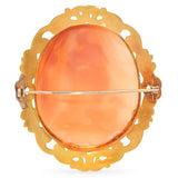 Antique 21k Yellow Gold Amalthea with Baby Zeus Cameo Brooch