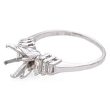 14k White Gold and Diamond Semi Mount Engagement Ring