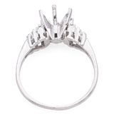14k White Gold and Diamond Semi Mount Engagement Ring