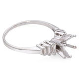 14k White Gold and Diamond Semi Mount Engagement Ring