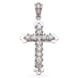 Vintage White Gold Diamond Cross Pendant