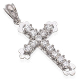 Vintage White Gold Diamond Cross Pendant