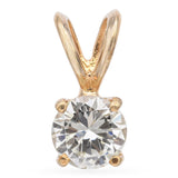 Yellow Gold .70ct Diamond Solitaire Pendant