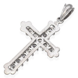 Vintage White Gold Diamond Cross Pendant