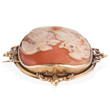 Antique 10k Saint Playing Music Cameo Brooch