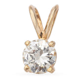 Yellow Gold .70ct Diamond Solitaire Pendant