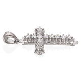 Vintage White Gold Diamond Cross Pendant