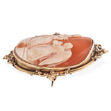 Antique 10k Saint Playing Music Cameo Brooch