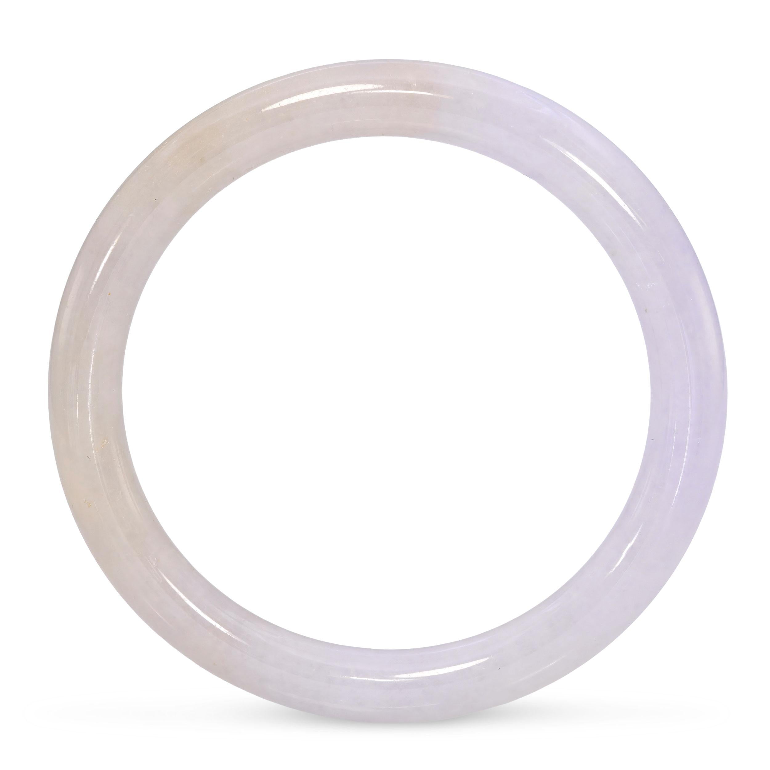 GIA Graded Type A Variegated Purple Jadeite Jade Bangle