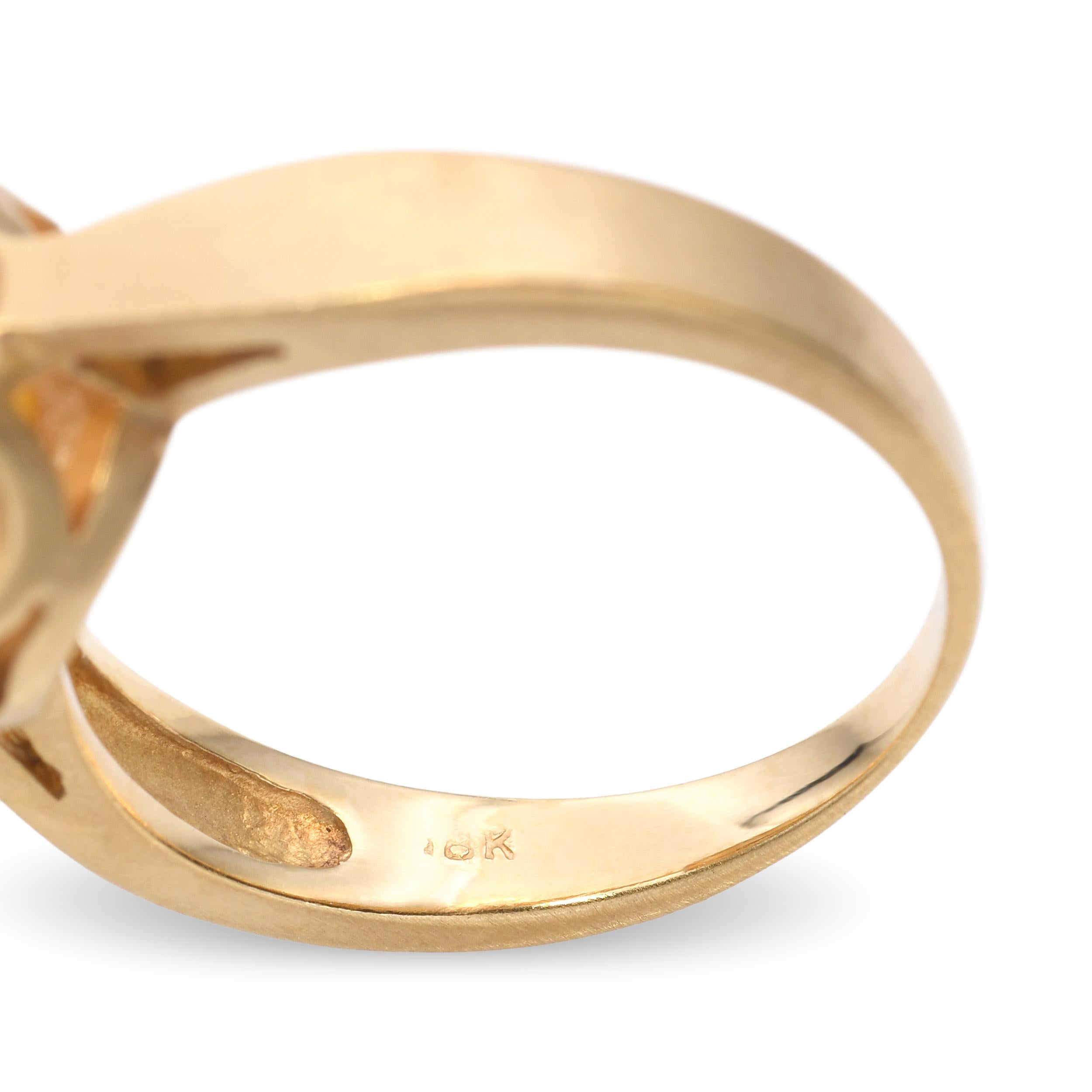 Vintage 18k Yellow Gold Pearl 10mm Pearl Ring