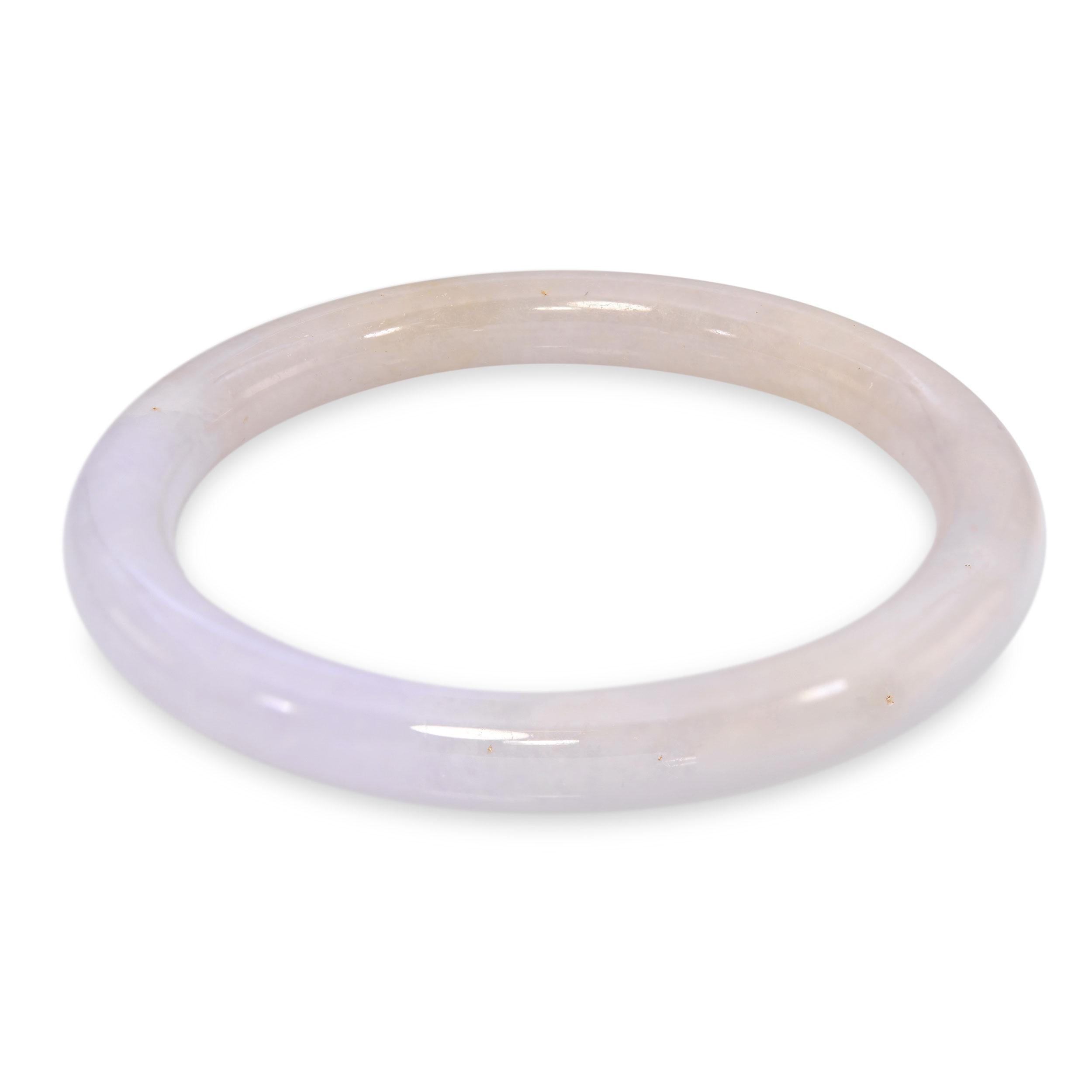 GIA Graded Type A Variegated Purple Jadeite Jade Bangle