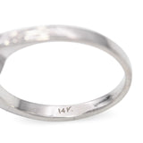 Antique 14k White Gold Old European Cut Chocolate & White Diamond Halo Ring