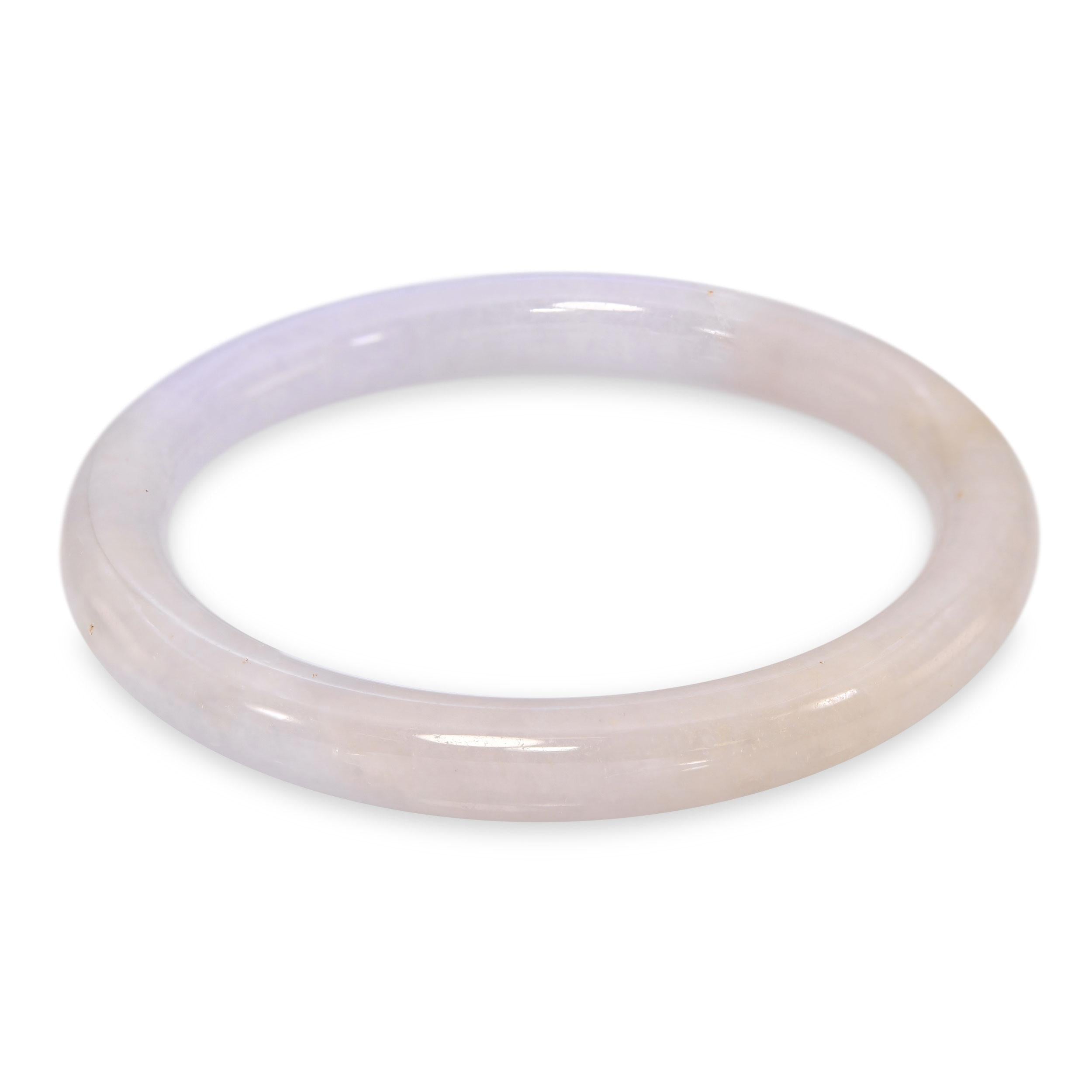 GIA Graded Type A Variegated Purple Jadeite Jade Bangle