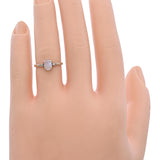 Vintage 10k Yellow Gold Moonstone with Accent Diamonds Ring