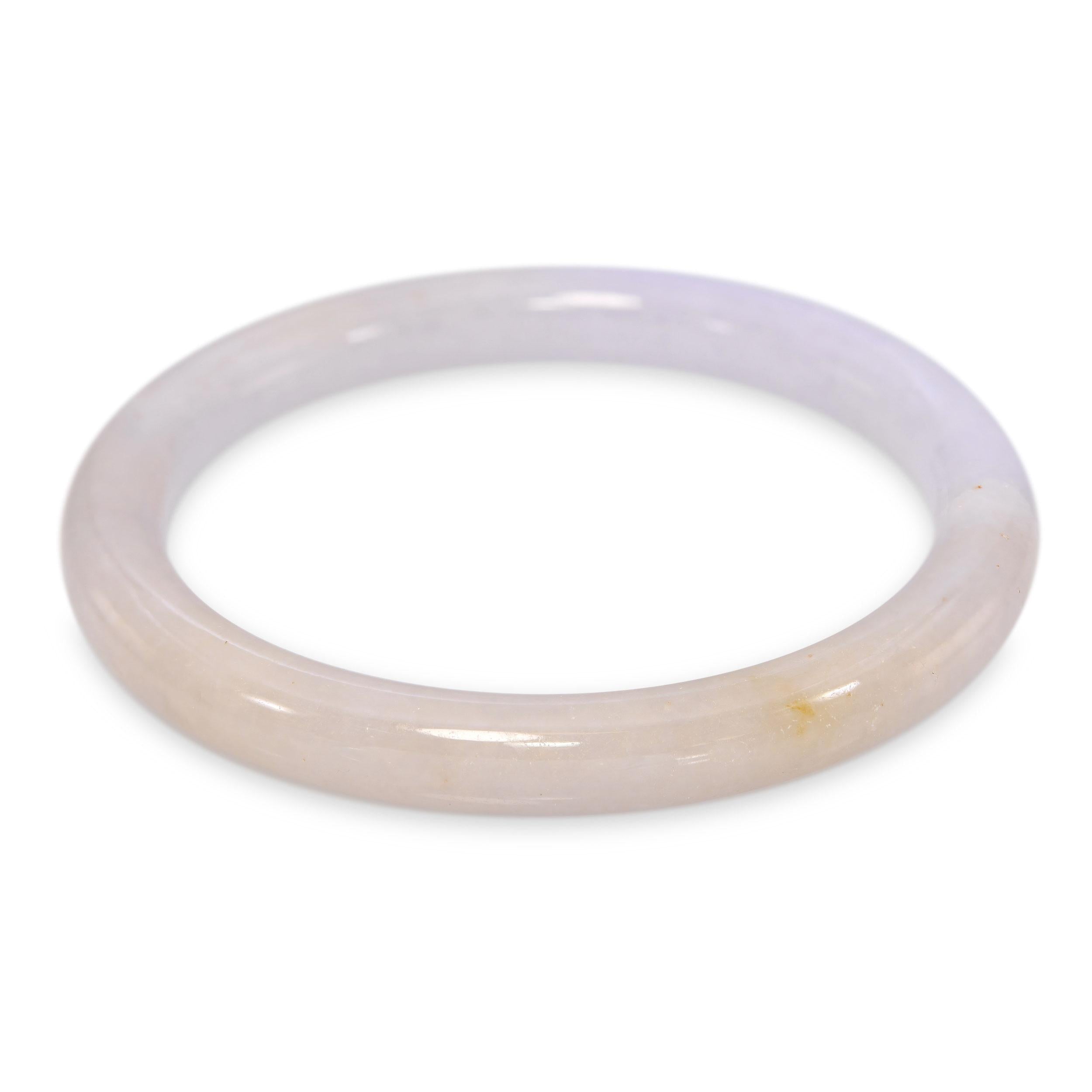GIA Graded Type A Variegated Purple Jadeite Jade Bangle
