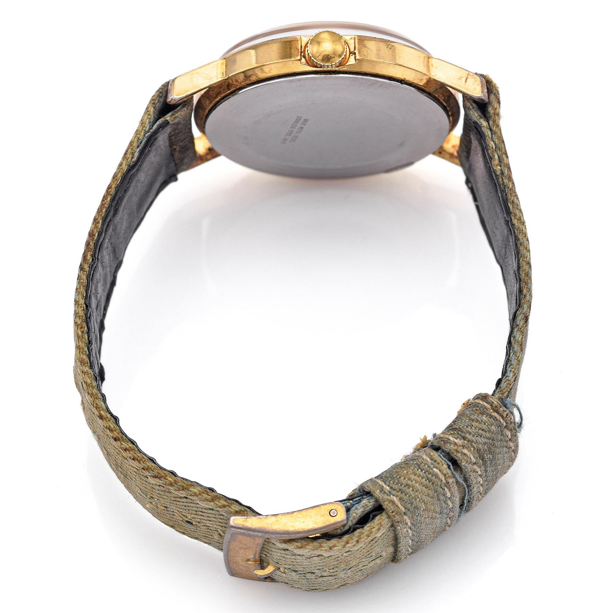 Vintage 1958 Snoopy Tennis Denim Dial Original Strap Work Hand Wind Watch