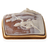 Vintage G Noto "Judgement of Paris (Picking Venus)" Yellow Gold Brooch