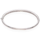 Vintage Platinum and Diamond Hinged Bangle