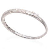 Vintage Platinum and Diamond Hinged Bangle