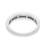 Vintage 14k White Gold Diamond Half Band Ring