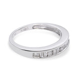 Vintage 14k White Gold Diamond Half Band Ring