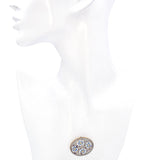 Antique Gold Vermeil Enameled Glass Brooch