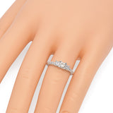 Vintage 14k White Gold 0.68tcw 3-Strone Diamond Engagement Ring