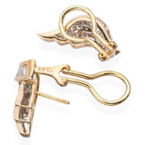 18k Yellow Gold Diamond Winged Earrings