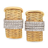 Roberto Coin 18k Yellow Gold and Diamond Primavera Collection Earrings