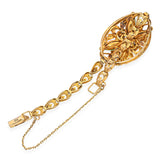 Antique 18k Yellow Gold Jade and Opal Butterfly Bracelet