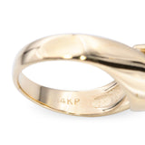 Vintage 14k Yellow Gold 2.01ct Blue Star Sapphire Bypass Ring