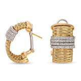 Roberto Coin 18k Yellow Gold and Diamond Primavera Collection Earrings