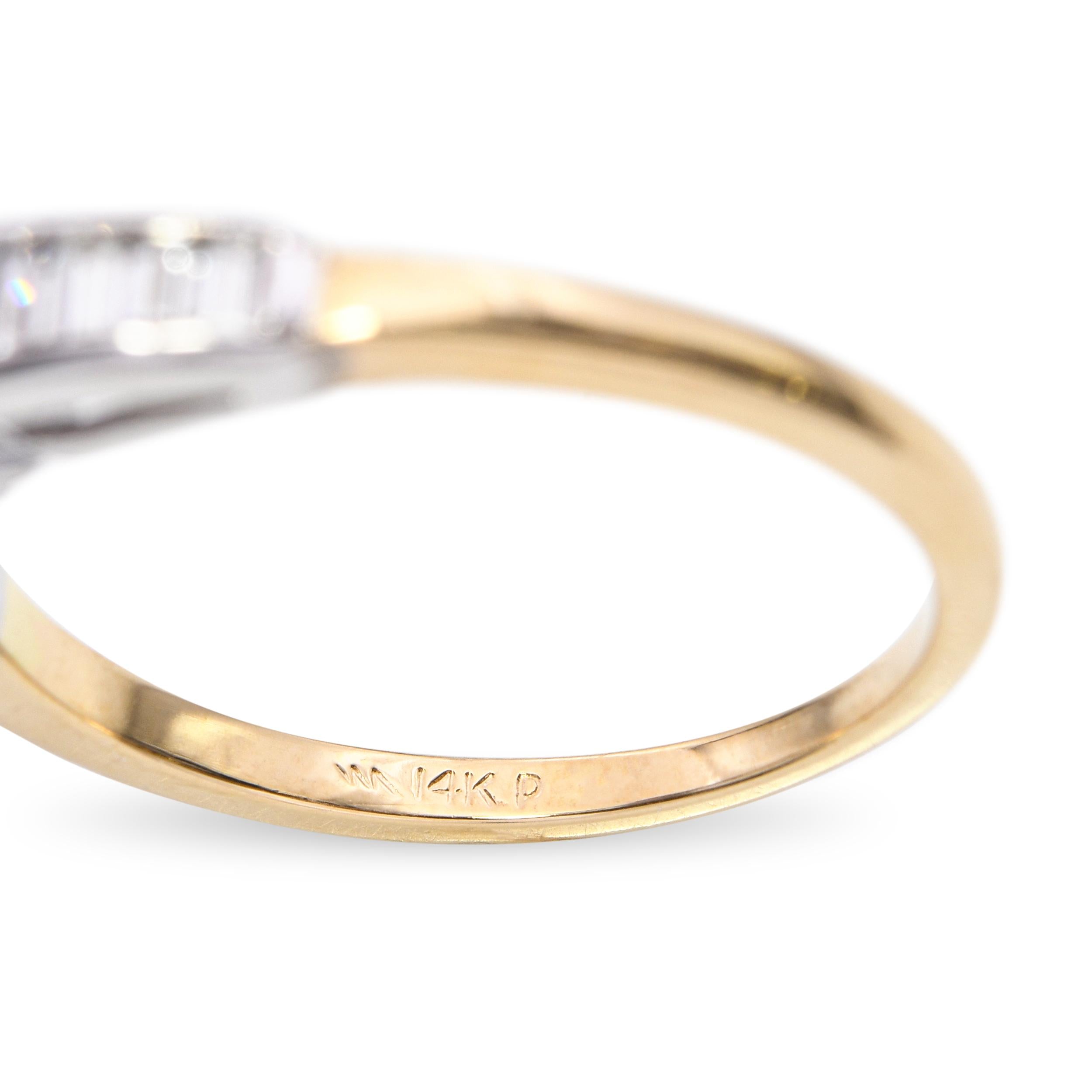 Vintage Two Tone 14k White and Yellow Gold 1.41ct Ruby and Diamond Ring