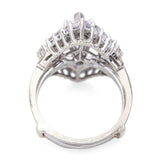 Vintage 14k White Gold and Platinum 3.07tcw Engagement Ring