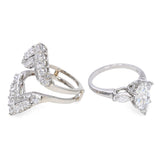 Vintage 14k White Gold and Platinum 3.07tcw Engagement Ring