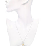 14k White and Yellow Gold Blue and White Diamond Pendant Necklace