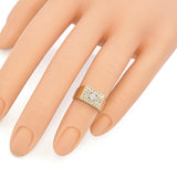 Vintage 18k Yellow Gold Diamond Signet Ring