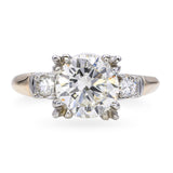 Vintage Two Tone 14k White and Yellow Gold 1.51tcw I Si2 Diamond Ring