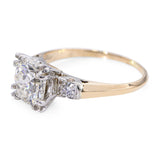 Vintage Two Tone 14k White and Yellow Gold 1.51tcw I Si2 Diamond Ring