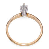Vintage 14k Yellow Gold G Vs1 Marquise Diamond Solitaire Ring