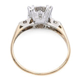 Vintage Two Tone 14k White and Yellow Gold 1.51tcw I Si2 Diamond Ring