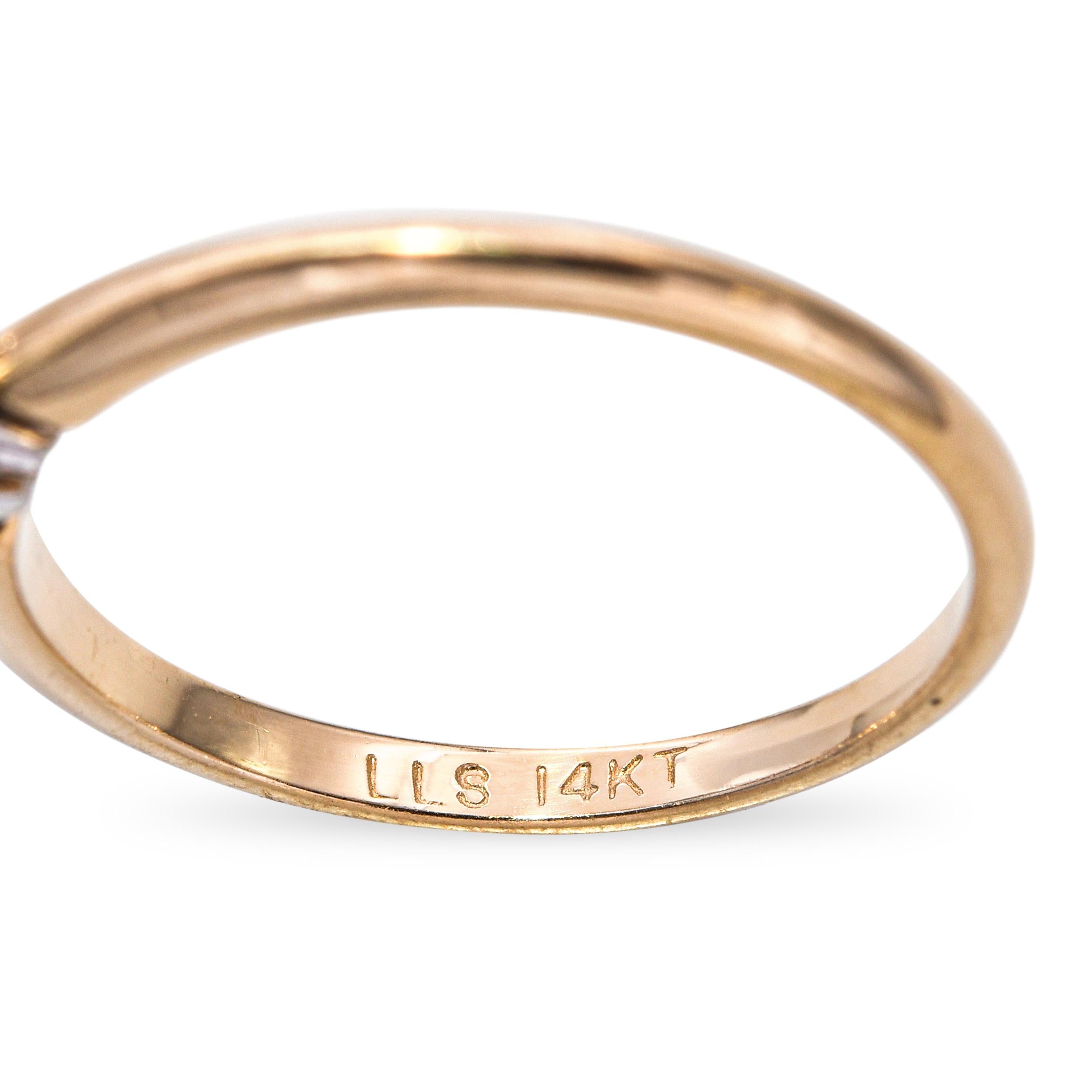 Vintage 14k Yellow Gold G Vs1 Marquise Diamond Solitaire Ring