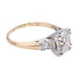 Vintage Two Tone 14k White and Yellow Gold 1.51tcw I Si2 Diamond Ring