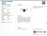 Platinum Certified 1.80ct Hot Pink Sapphire and Diamond Ring