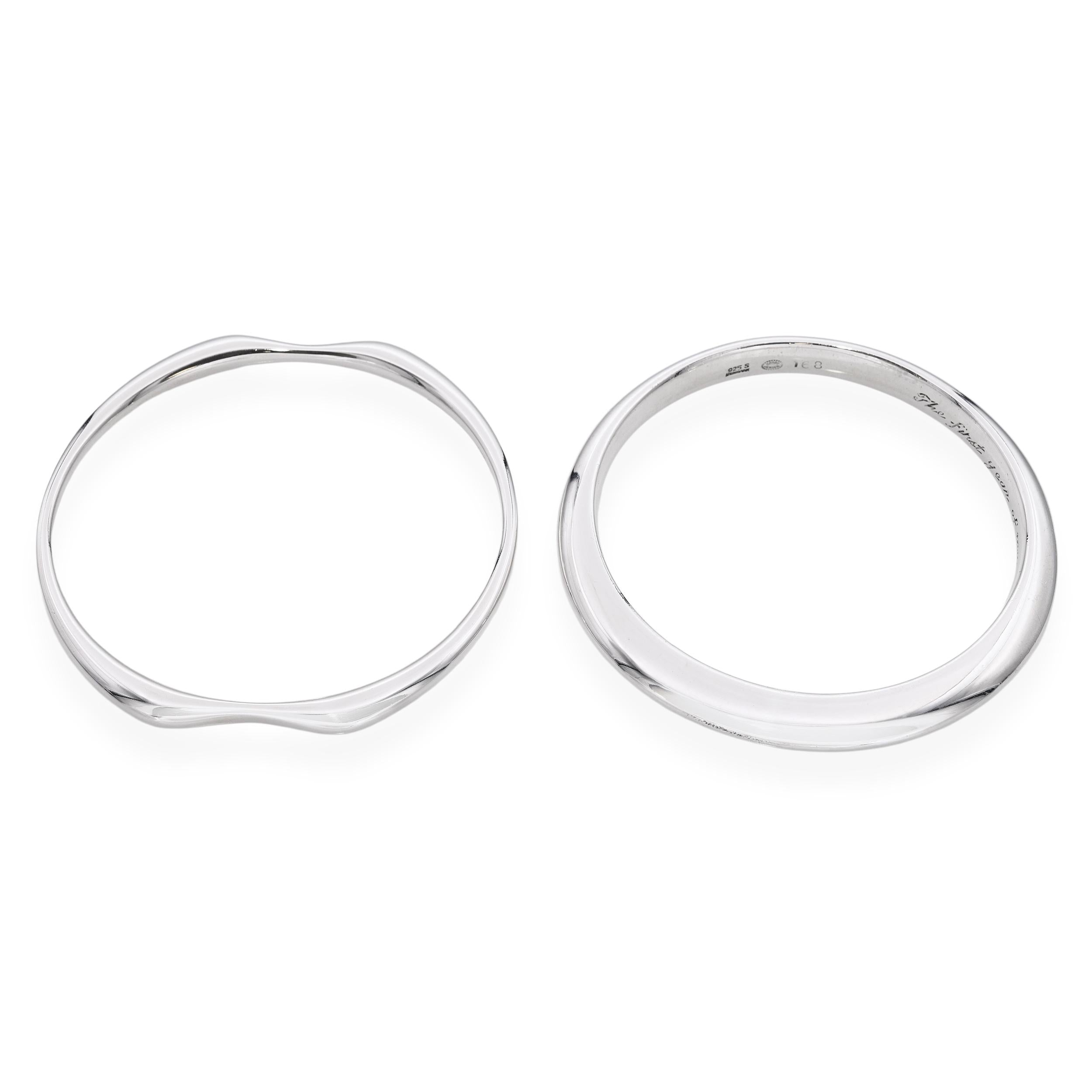 Vintage George Jensen Sterling Silver Bangle Bracelet Set