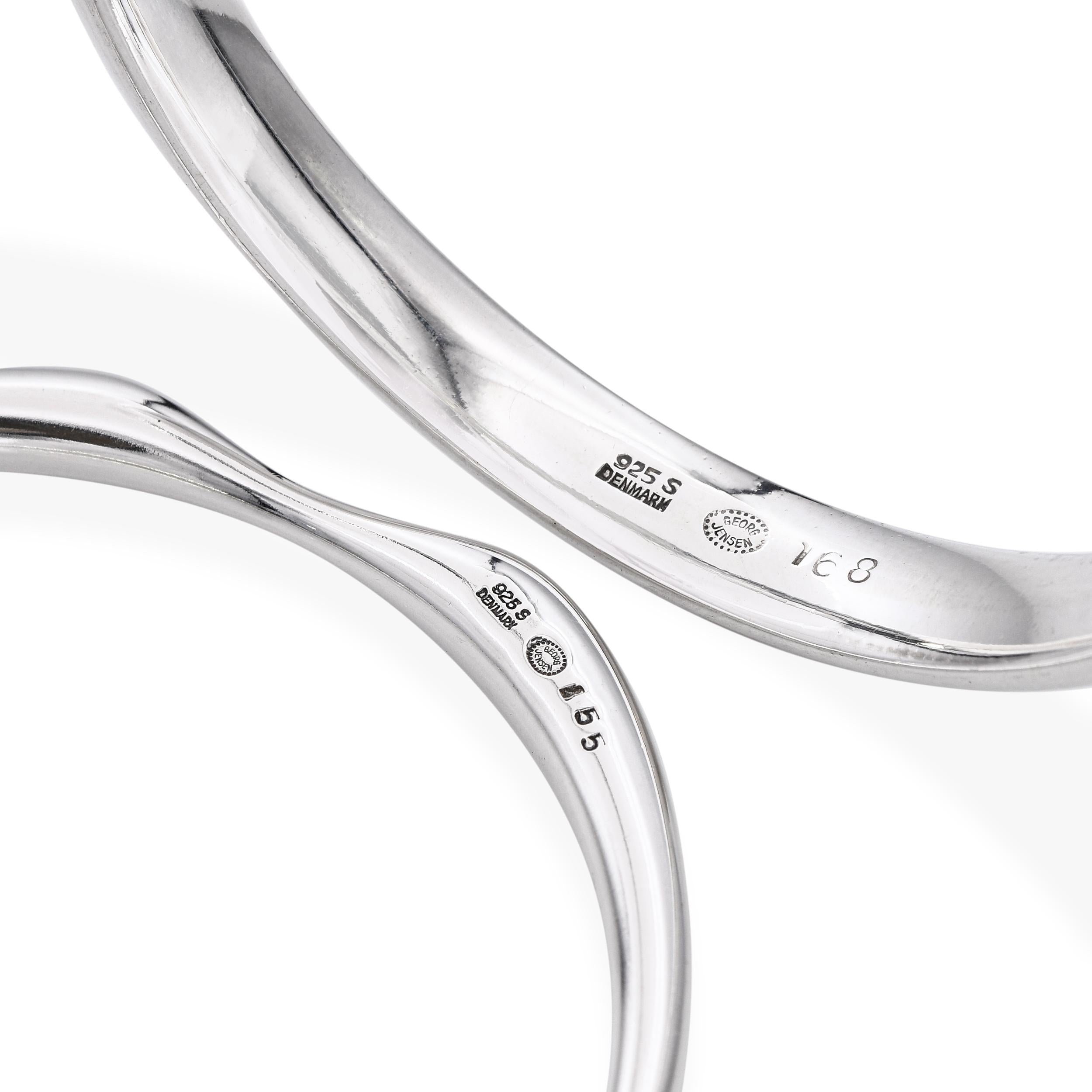 Vintage George Jensen Sterling Silver Bangle Bracelet Set