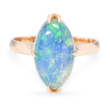 Vintage 14k Yellow Gold Crystal Opal Ring